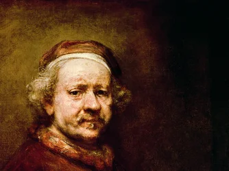 Önarckép 63 évesen, 1669 (3739 részlete)